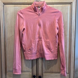 Gap Stretch Pink Zip Up Knit Jacket